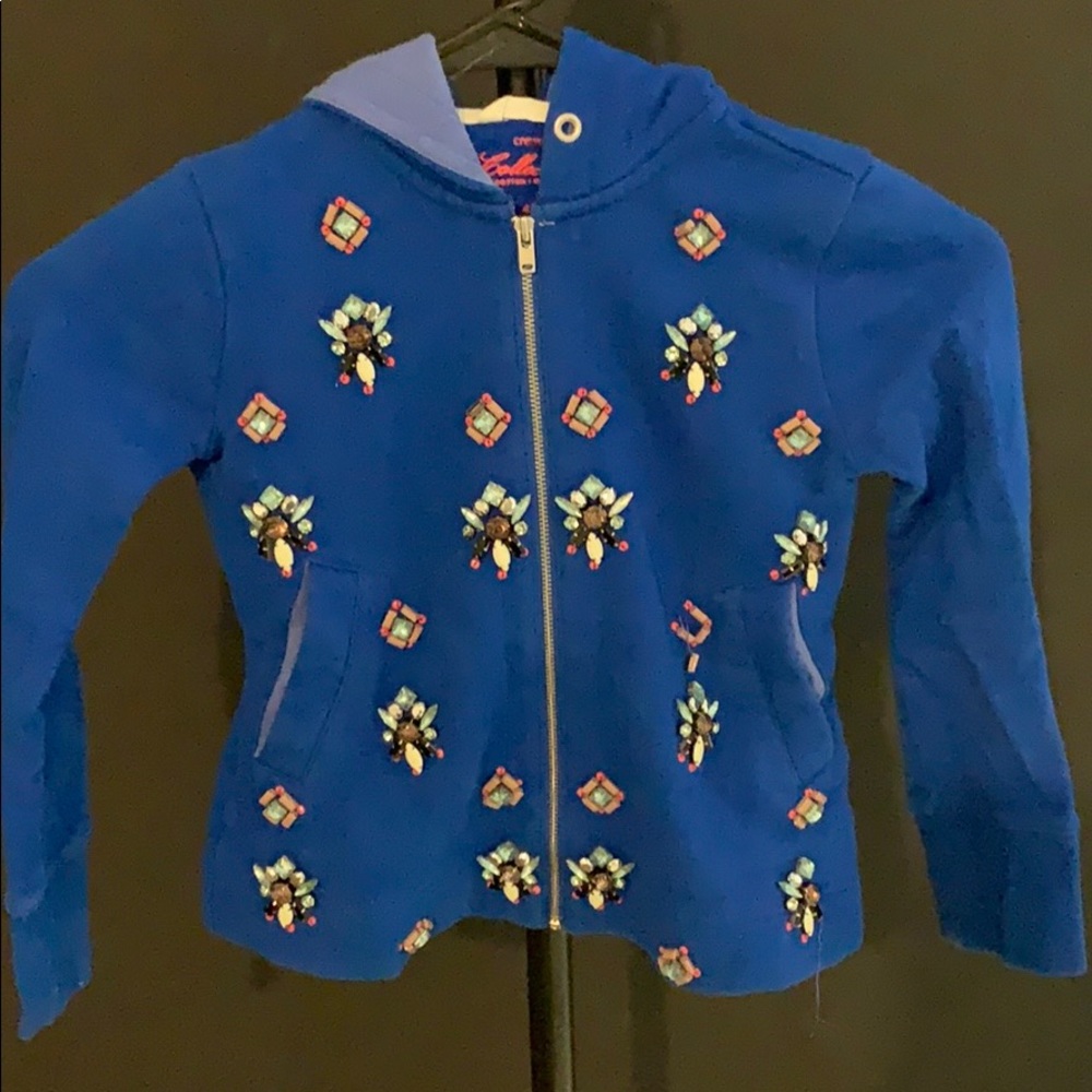 Exceptional blue zip up for girls